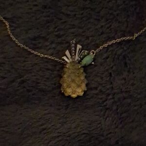 Alexis Bittar Gold and Green Pineapple Necklace